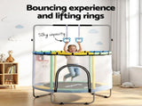 Everfit 55inch Trampoline Kids Rebounder with Basketball Set Sandbag Boxing Game TRAMPO-D-KID55-YGB