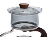 Teapot Set Water Separation Infuser Fairness Cup Tea Brewing Kit High Borosilicate Glass Solid Wood V1294-YM0901-3118260015611