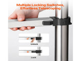 Telescoping Ladder, 2540mm Stainless Steel Lightweight Extension Ladder, Multi-Button Retraction V952-SSTTNLSLK85F88IXYV0