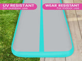 Powertrain Airtrack 20cm Thick 6m x 1m Inflatable Gymnastics Tumbling Mat Air Track - Green IFM-XBO-006-GN
