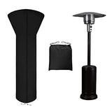 Patio Heater Cover, 89"H x 33"D x 19"B, Black Waterproof Outdoor Heater Cover with Zipper and V1107-117-47351