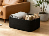 Stylish Woven Storage Basket, Multi-Purpose Organizer, Durable Soft Handle, Perfect For Home, V1192-AZ-W-24640