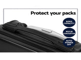Wanderlite 2Set 20-28 Inch Luggage with TSA Lock Spinner Travel Suitcase Carry On Hard Shell Luggage LUG-ABS-LINE-2SET-BK