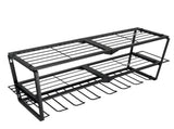 P&P Heavy Duty Power Tool Organizer with 7 Drill Holders Wall Mounted Garage Storage Rack for Tools V767-JJ-ZZ1673
