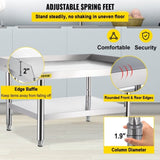Stainless Steel Equipment Grill Stand, 152x76x61 cm Stainless Table, Grill Stand Table with V952-SBSKTBD6030INLDMMV0