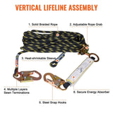 VEVOR Vertical Lifeline Assembly 0.55'' x 50' Fall Protection Rope 30 KN ANSI V952-CZSMXHHXWS5055O6YV0