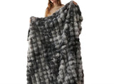 Bubble Tie Dye Throw Blanket Soft Cozy Microfiber Lightweight Warm -Dark Grey L V1263-JX-7382-3