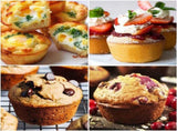 Mini Cupcake Pans, Jumbo Muffin Pan, Metal Reinforced Frame for Baking Giant Homemade Muffins, V1258-DP02-C-37