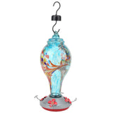 Colorful Painting Glass Bird Feeder Garden Courtyard Outdoor Hummingbirds Water Feeding ToolT2 V1294-YM0901-3111200116712