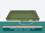 80x80x10CM Green Portable Outdoor Shower Tray & Versatile Collapsible Water Basin - Reinforced V888-ELOSUNG49783