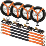 Ratchet Tie Down Straps Kit, 5.08" x 304.8" Tire Straps, 2500kgs Working Load, 11023 LBS Breaking V952-CLJGTJC42X1208QGAV0