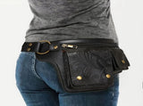 Printed Handmade Multi-functional Waist Bag Adjustable for Chest Bag Use, Retro Print Multi-buckle V1232-YHKB002