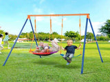 Swing Sets for Backyard, 440lbs Load Capacity Swing Set, with 1 Saucer Swing 1 Belt Swing V952-AXQQTZ2RW000VMH9NV0