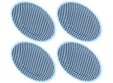 4PCS 9in Salad Plate Fruit Plate Dessert Cake Dishes Pastry Tray Tableware DecorationDark Blue Grid V1294-YM0721-3118210043013