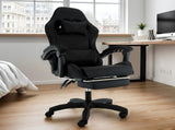 Sarantino Cueva Reclining High Back Office Gaming Chair Black Retractable Footrest Computer Sea CHR-ASA-CUE-BK