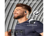 Bluetooth Headphones Wirelessbuds 80hrs Playtime Wireless Charging Case Digital Display Sports V1192-AZ-W-3342