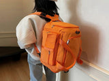 Large Capacity Travel Gym Duffle Bag, Multifunction Sports Overnight Bag, Orange V1308-DSZKI-2493