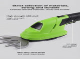 cordless grass shear, hedge trimmer, 2-in-1 garden tool, electric pruner, handheld trimmer, V1102-119-54021-GRN-M