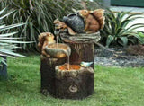 Squirrel/Duck Solar Powered Water Feature Outdoor/Indoor Sculpture, Waterscape Fountain Statue V1370-AZ4-05848