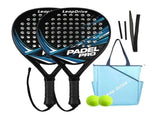 Padel Racket Carbon Fiber Lightweight Control EVA Core Comfort Grip for Beginner & Intermediate V1232-WQP003