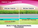 Powertrain Airtrack 20cm Thick 4m x 2m Inflatable Gymnastics Tumbling Mat Air Track - Mint Gree IFM-0402-GYGN
