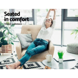 Artiss Armchair Linen Fabric Anne Beige UPHO-B-ARM04-BG