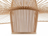 Elysian Breeze Double Natural Hand-Woven Bamboo Double Wide Pendant Lamp Light V563-75232