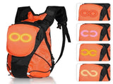 5L Backpack with USB Charging & Smart LED Turn Signals, Lightweight Nylon Commuter Cycling Bag, V1232-QXSJB004