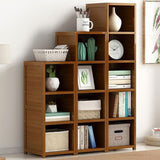 Bamboo Adjustable Shelf Bookcase Display Storage Rack Stand Livingroom Bedroom Set V63-838791