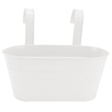 Hanging Flower Planter Iron Bucket Flower Pot Holder with Detachable Hook for Garden DecorWhite V1294-YM0901-3111210139011