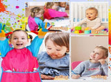 6PCS Kids Art Smocks Toddler Smocks Waterproof Smocks for Kids Painting Aprons Long Sleeves With 3 V1369-AZ3-W-10699