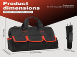 Heavy-Duty Tool Bag 16 inch Waterproof Canvas Storage Tote Organizer with Strap V1369-AZ3-W-12025