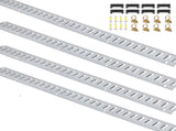 E Track Tie-Down Rail Kit, 24PCS 1524 mm E-Tracks Set Includes 8 Steel Rails & 8 O-Rings & 8 V952-YSDXE5FT32PCSRMMSV0