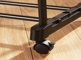 Double-rod Adjustable Clothes Rack with Pulley-Back V1161-972836