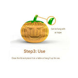 4-pack Orange Pumpkin Shaped Fruit Fly Trap - Reusable Flying Insect Catcher with Hanging Loop, Easy V888-ELOSUNG56365