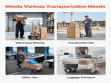 2 in 1 Hand Truck, 453.6 kg Load Capacity for 4-Wheel Mode, Convertible Hand Truck Dolly with V952-DGNSTHC1000BE9U5L001V0