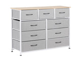 Artiss Chest of 9 Drawers Storage Dresser Tallboy Light Grey DIY-CDR-9D-LI-GY