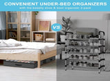Under Bed Shoe Storage Organizer for Closet, Fits 32 Pairsbed Shoes Box Storage Containers V1258-DP02-F-461