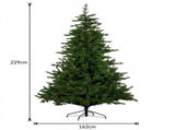 Christabelle 2.3m 7.5ft Bellewood Fir Christmas Tree Pre Lit Multi Function LED Foot Pedal Powe 112_NATBF75