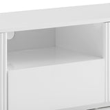 TV Cabinet Storage Drawer MDF Glossy Entertainment Unit in White colour V43-TVC-BRNNA