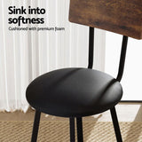 Artiss 4X Industrial Bar Stools Upholstered Counter Chairs Steel Frame Anti-Scratch BA-U-4789-WALX4