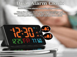 2X Digital Clock Alarm Clock WiFi Clock, Extra Large Letters, Temperature & Humidity, Calendar, V1370-AZ4-10254