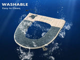 USB-Powered Heated Toilet Seat Cover with Soft Plush and Waterproof PU Leather, Adjustable V1341-ZY-J7PZFY5K-GREY