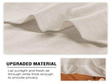 2 Curtains Linen Sheer Curtains 63 Inch Length Semi Sheer Curtains Silver Linen Curtain Panels for V1369-AZ3-W-17614