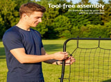 Everfit Baseball Rebounder Net Pitching Practice Target Screen 143cm SN-B-36D-BK
