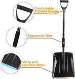 Snow Shovel - Lightweight & Portable - Snow Plow for Car, Driveway & Camping - Black V1189-HB003WSRT00033