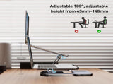 BENFEI 000366GY Laptop Stand with USB C Hub, Multi Function With USB and KVM Switch and 15W Wireless V28-ELEBEN366GY