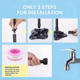 63cm Standing Mist Sprinkler System, Outdoor Patio Garden Misting Cooling System with Brass Mist V1188-MS-924-011