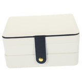 White Multi-Layer Portable Jewelry Organizer with Velvet Lining V1192-AZ-W-25535