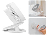 Portable Desk Fan 3 Speed Wind Mini Desktop Fan with Clip for Home Office and BedroomWhite V1294-YM0721-3113210022511
